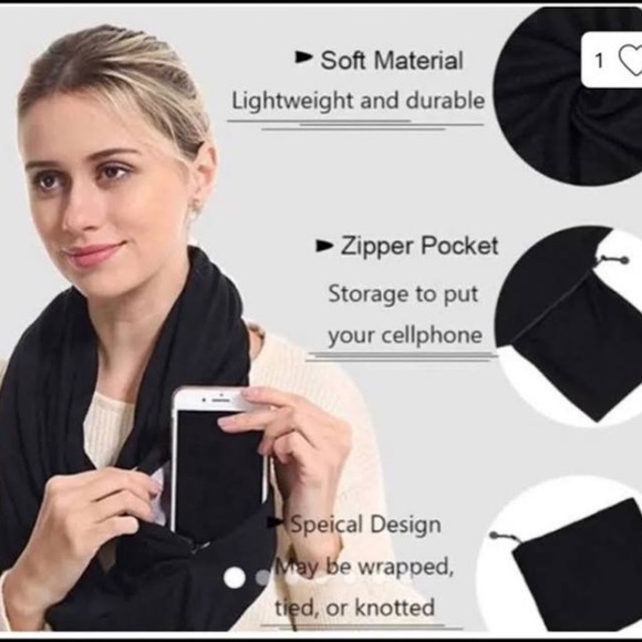 Beyond Yoga Hidden Pocket Infinity Loop Circle Wrap Scarf New with tag. - Picture 2 of 8